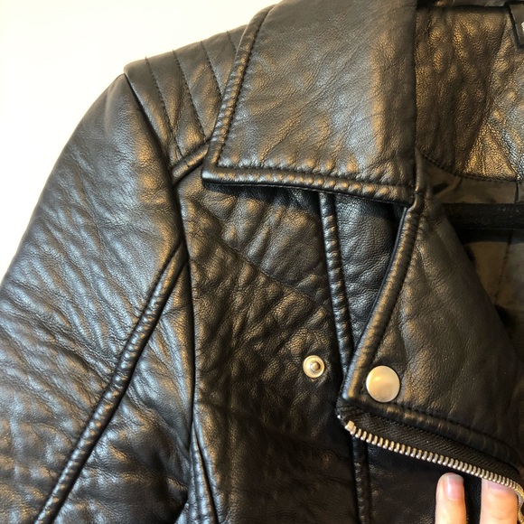 Noisy May Faux Leather  Moto Black Jacket - Picture 3 of 8